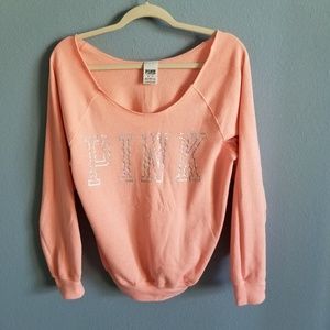 Victoria’s Secret Pink Halo Orange Pullover Size X